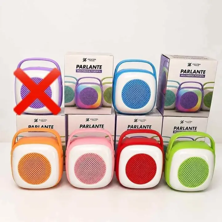 Parlante Bluetooth portátil con luces LED (Consultar colores disponibles)