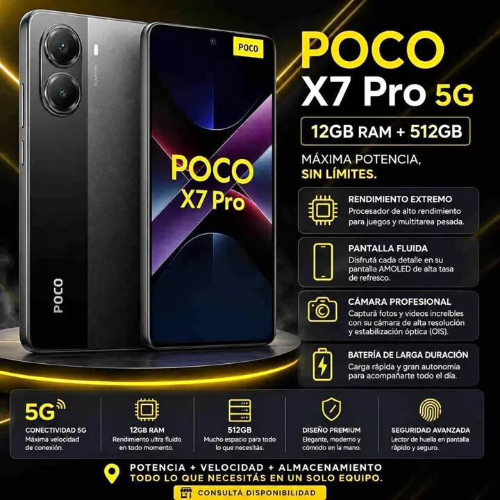 Poco X7 pro 5G – 12GB + 512GB