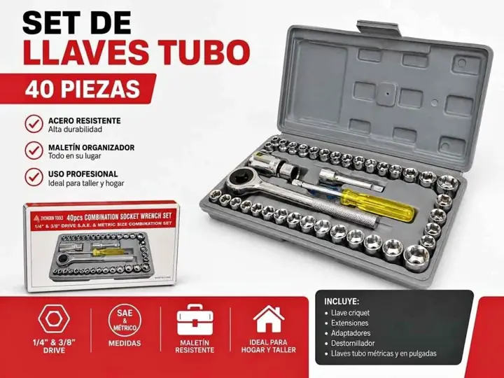 Juego de tubos de 40 piezas