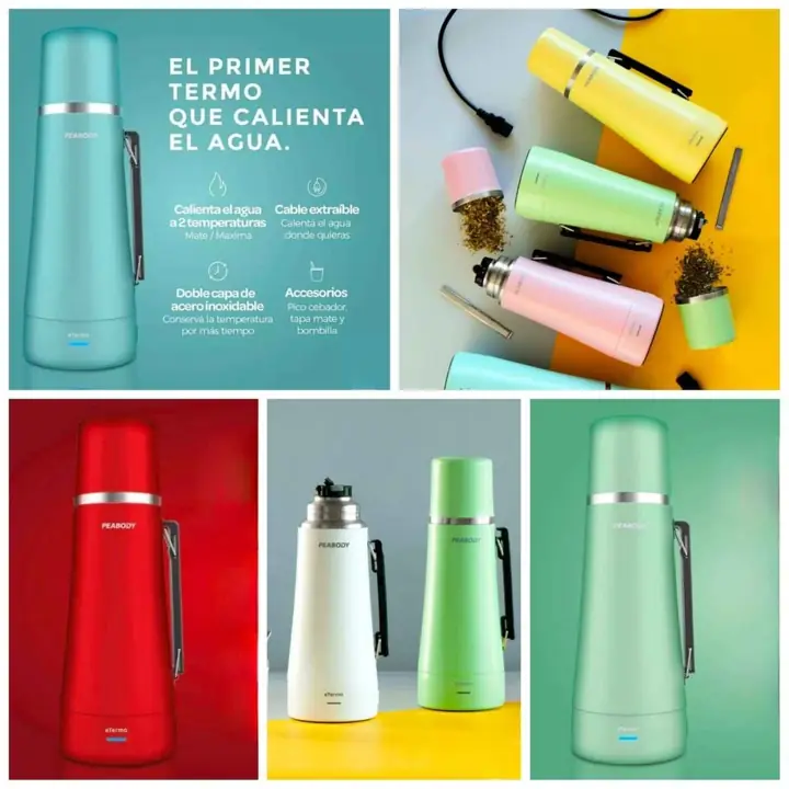Etermo Peabody electrico 1 litro varios colores