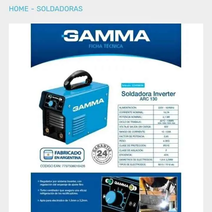 Soldadora inverter gamma