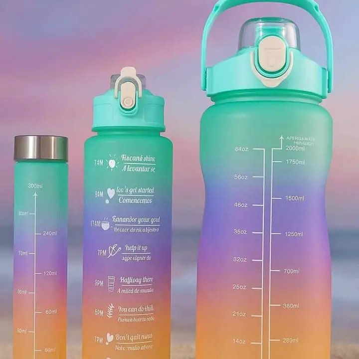 Set de 3 Botellas Motivacionales