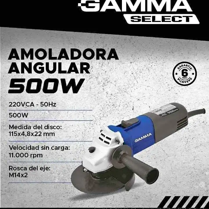 Amoladora angular gamma 500W