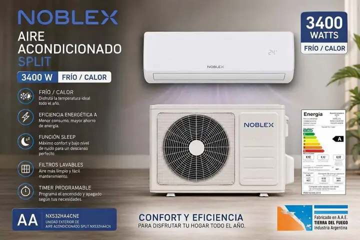 Aire acondicionado Noblex - 3400W