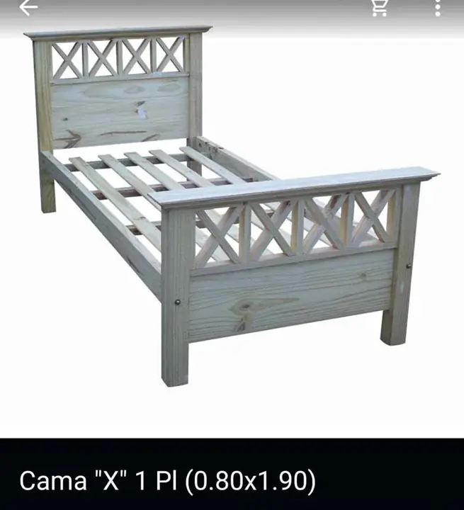 Cama de Pino X – 0,80 m Práctica, resistente y funcional