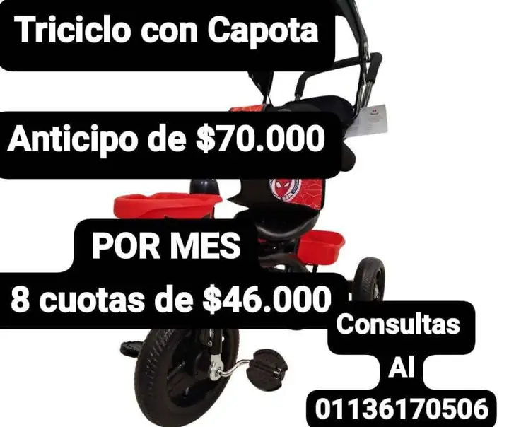 Triciclo con Capota a pagar