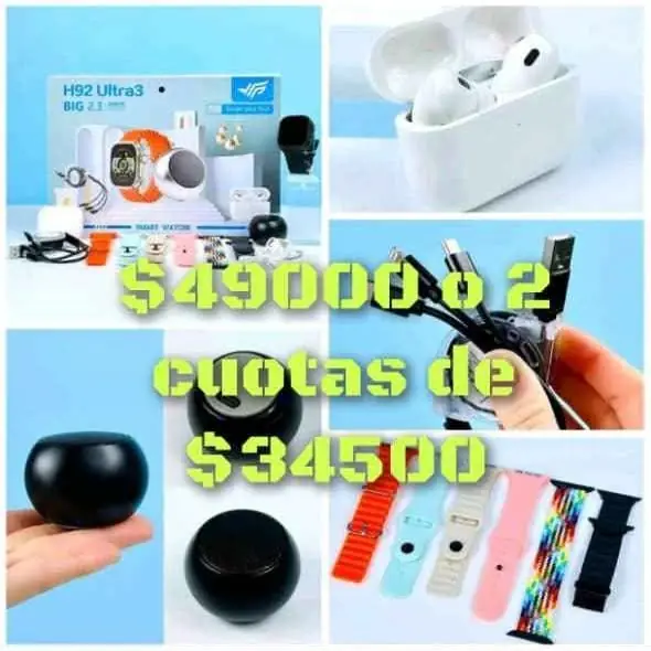 Smartwatch, auriculares inalámbricos y accesorios