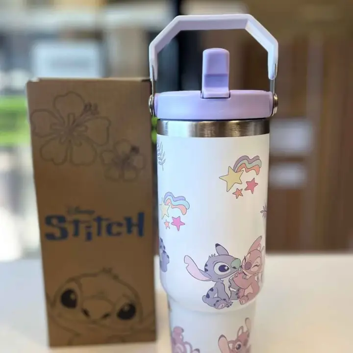 Vaso térmico stitch con pico rebatible