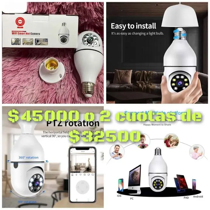 Cámara de seguridad de bombilla