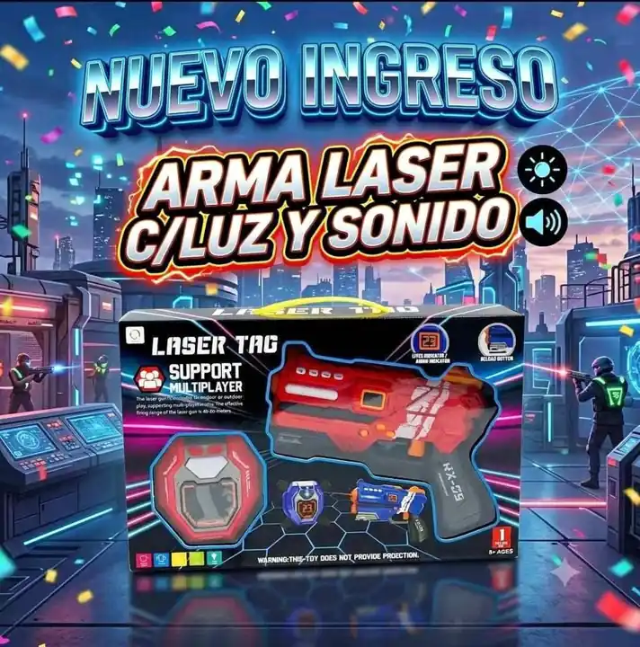 Arma laser C/luz y sonido