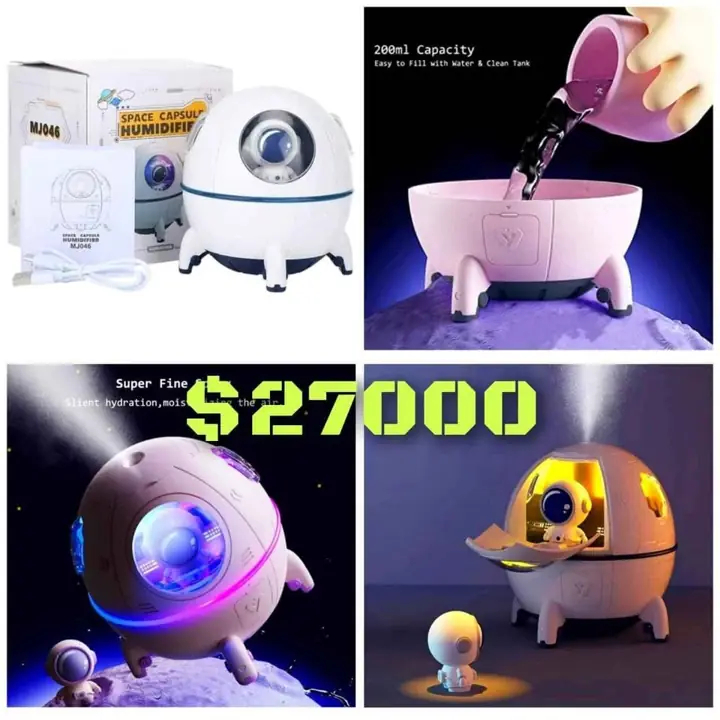 Humidificador con forma de cápsula espacial