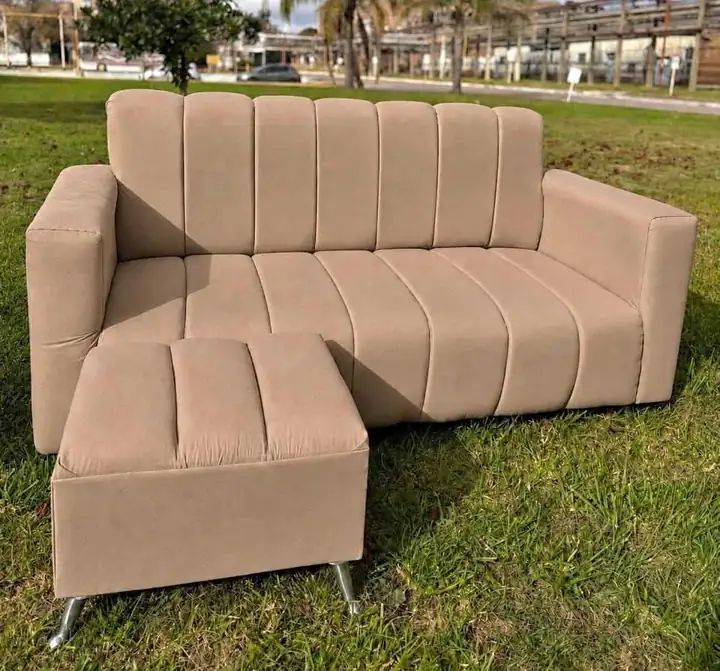 Sillon abastonado 3 CUERPOS (marrón claro )