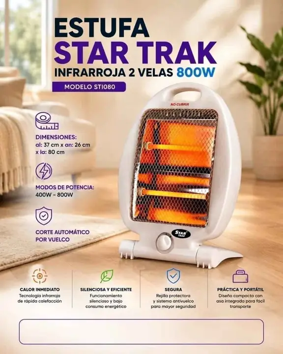 Estufa startrack 2 velas infrarrojas
