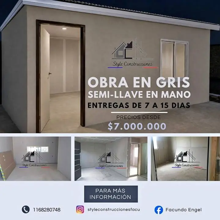 Obra en gris - semi-llave en mano si queres información contactame al