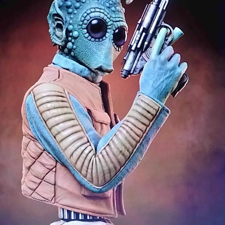 Cazarrecompensas Greedo 3d de 40cm aprox. (Sin pintar)