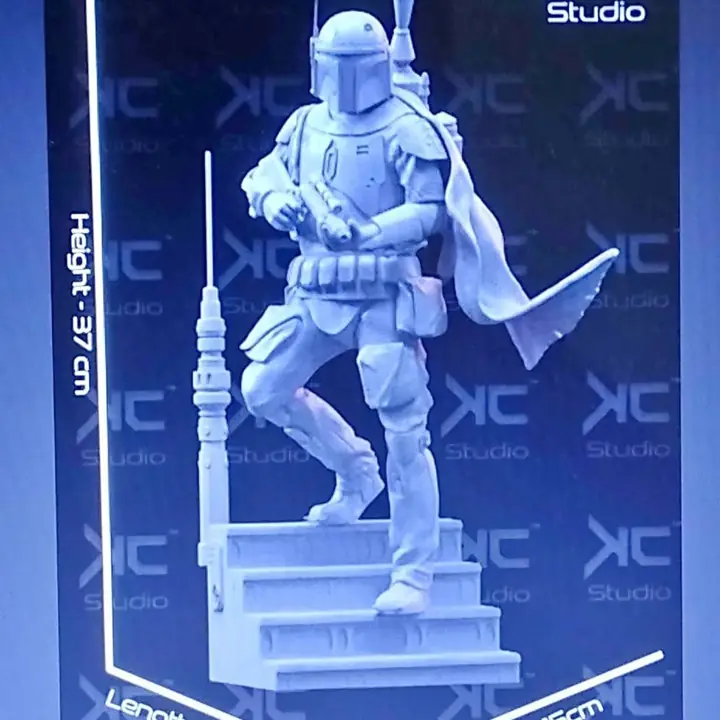 Boba fett en 3d sin pintar
