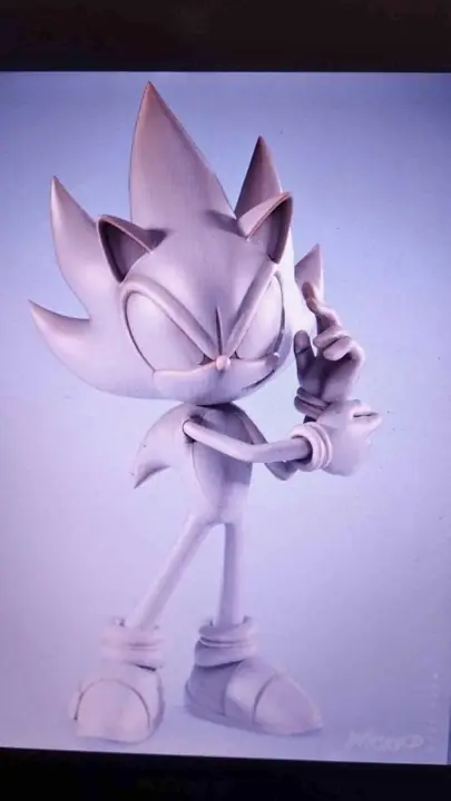 Figura Sonic 3D sin pintar de 35cm aprox