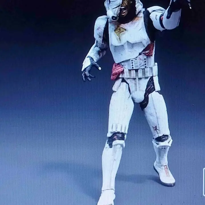 Zombi stormtrooper 3D 35cm aprox sin pintar
