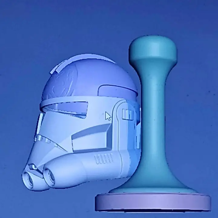 Helmet clone Jesse CT-5597 18cm + soporte 3d ( sin pintar)
