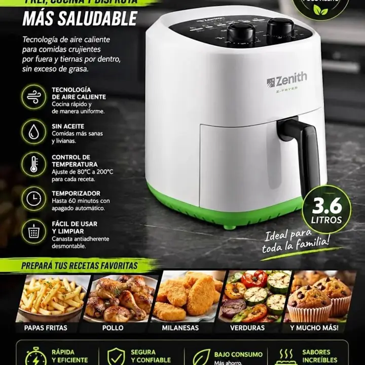 Freidora de aire ZENITH 3.6L