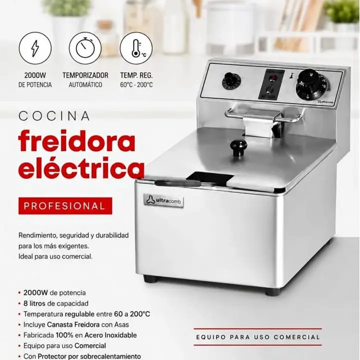 Freidora eléctrica ULTRACOM 8L