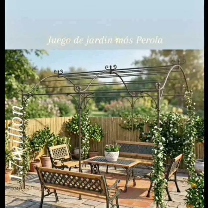 Limitado juego de jardin más pérgola. Combo primavera 2026