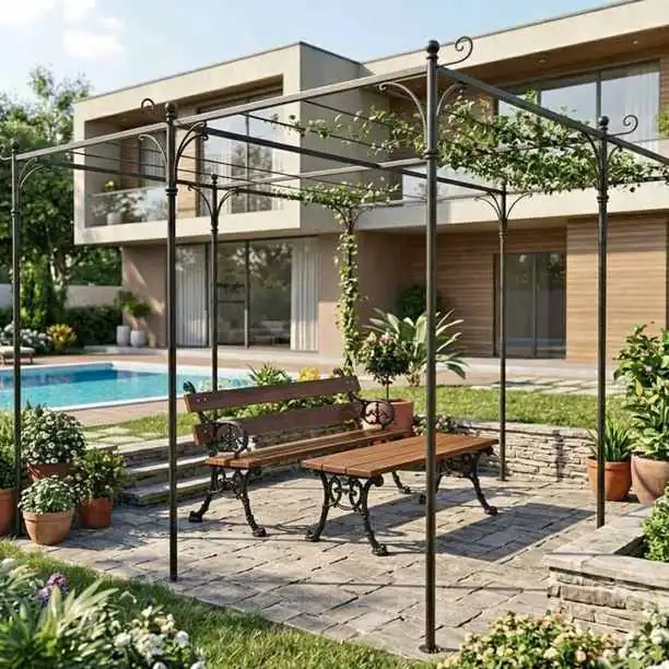 Aprovecha es ahora! Combo único oferta Pérgola más banco y mesa!