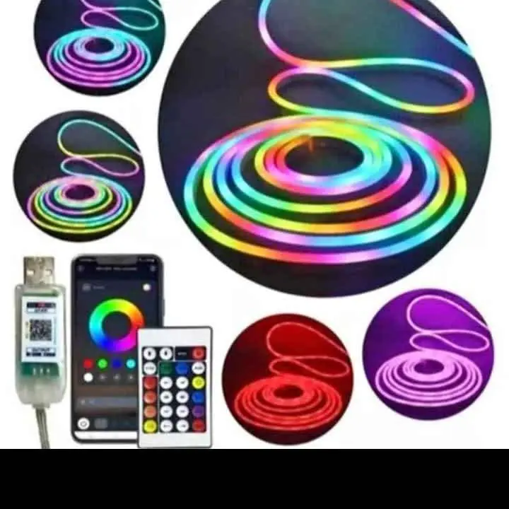 Luz de colores con cable USB y con Bluetooth desde el celular mide 10 metros