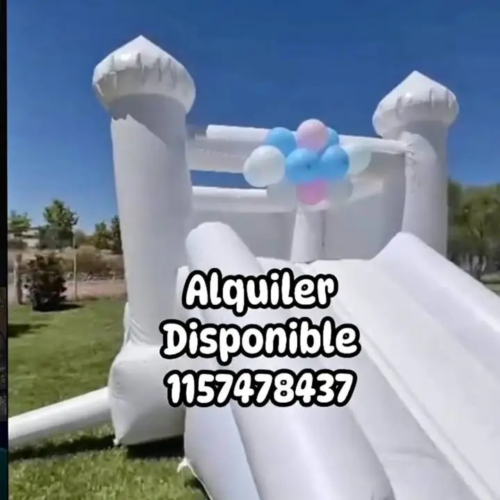 Inflable castillo blanco alquiler