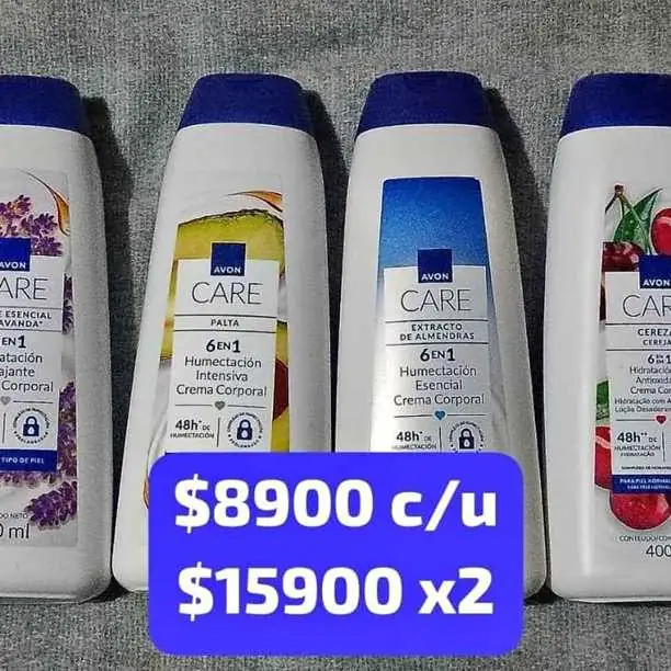 Cremas corporales Avon care 400ml