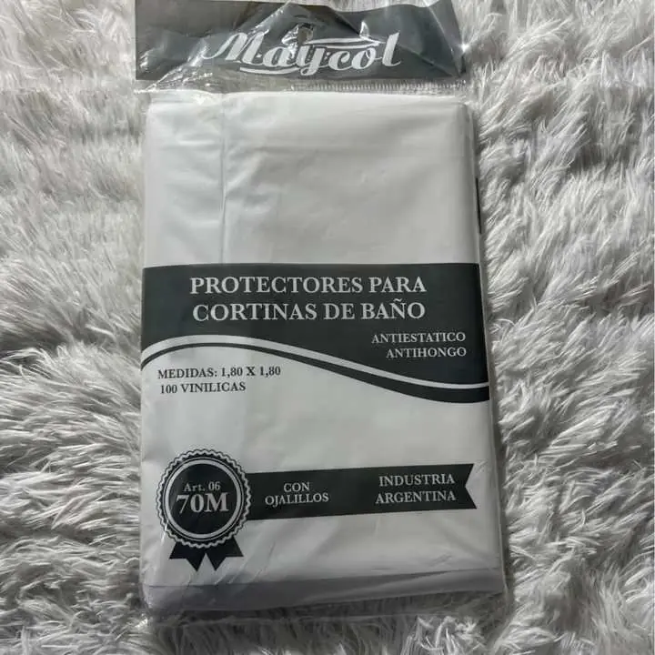 Protector para cortina de baño 70 micrones anti hongos