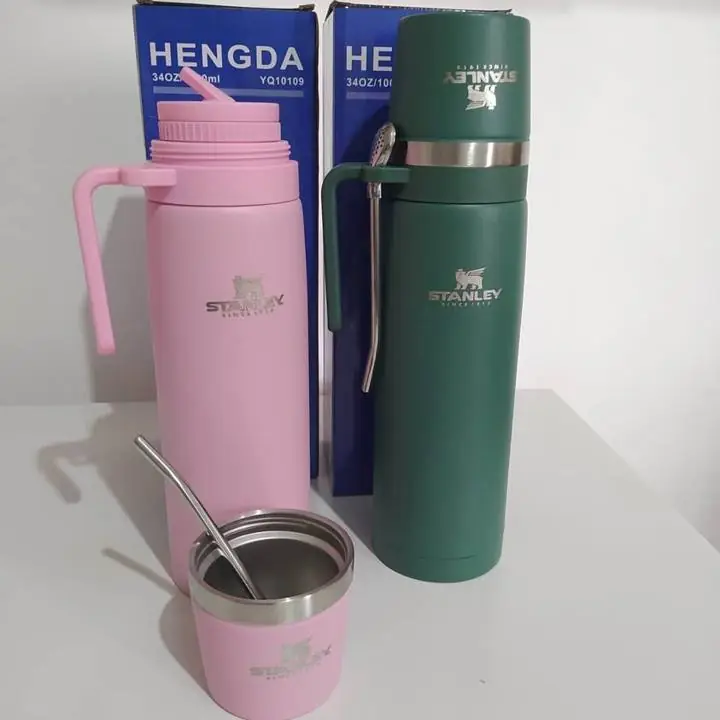 Termos 1 litro con mate y bombilla