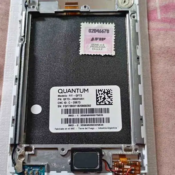 Quantum fit QF73 marco chasis altavoz, parlante audio, flex power camara y tapas no se vende separad