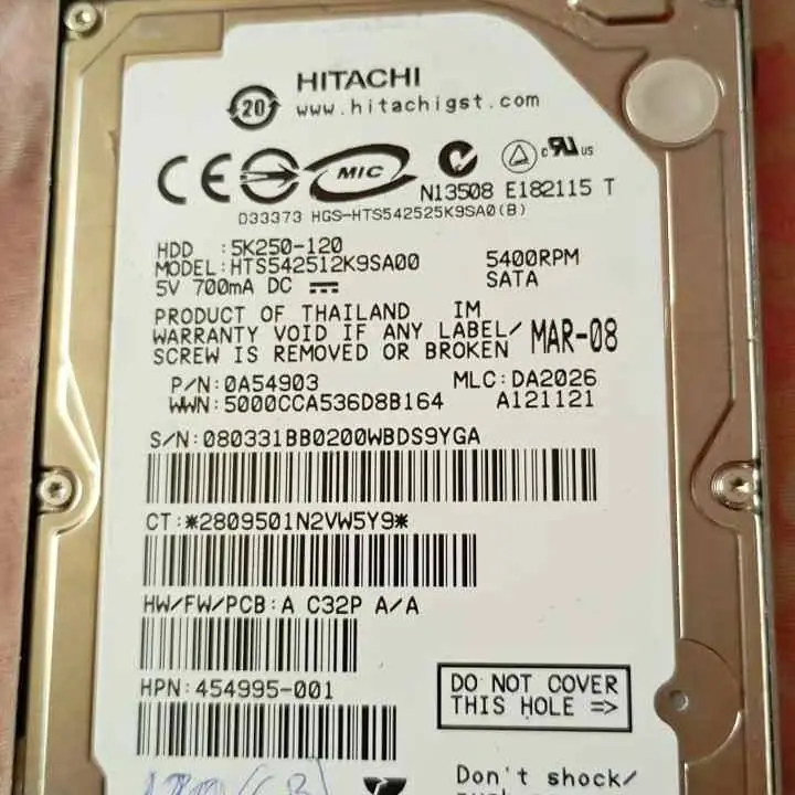 Hitachi disco duro sata 120 GB
