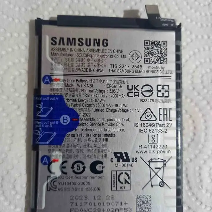 Samsung A05 bateria original sacada de equipo 100%