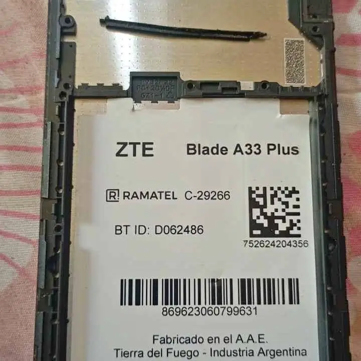 ZTE blade A33 plus marco chasis +altavoz+vibración+placa alimentación antenas coaxial