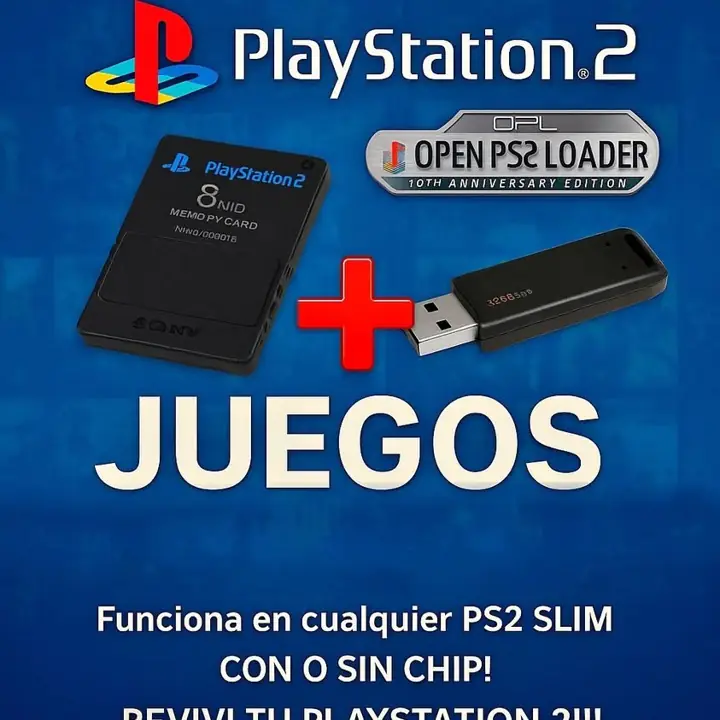 PlayStation 2 PS2 carga juegos USB