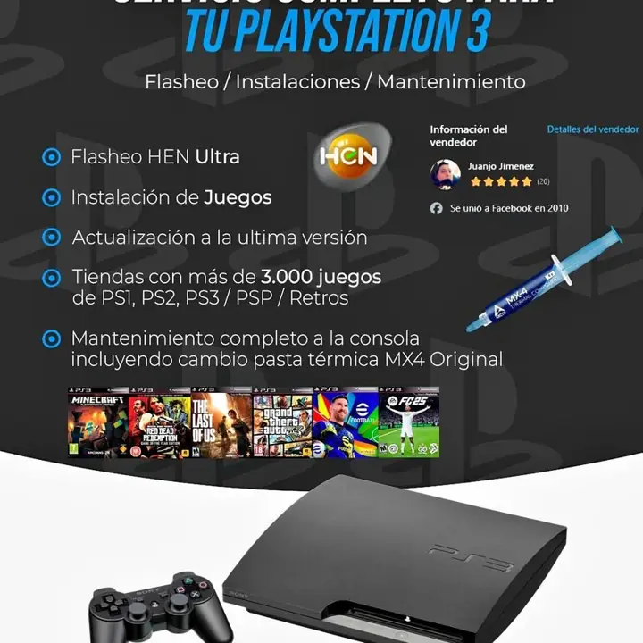 Flasheo HEN 4.92 PS3 Mantenimiento y Limpieza