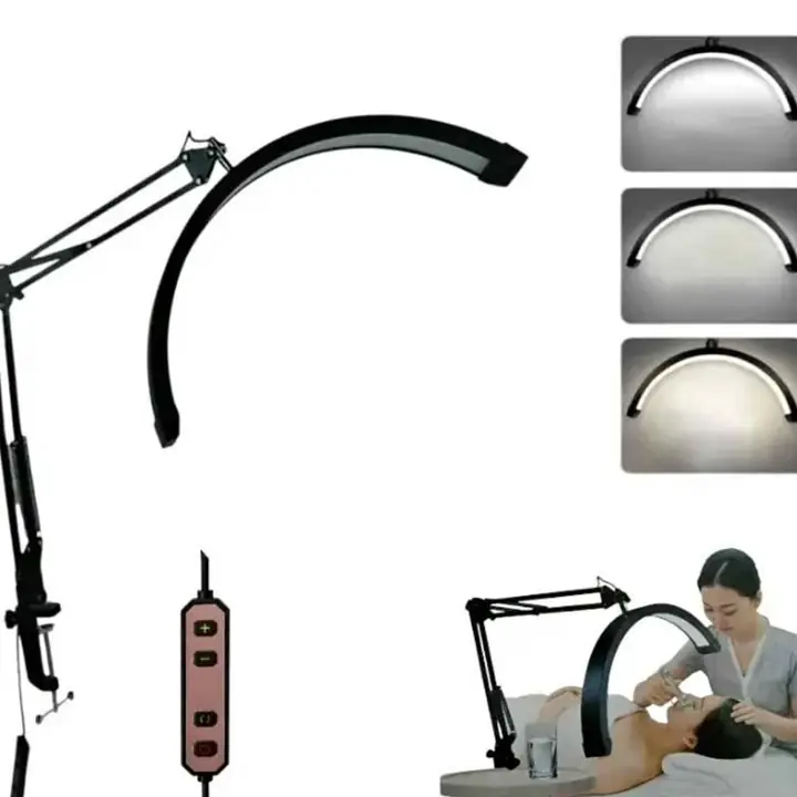 Lámpara media luna con soporte flexible