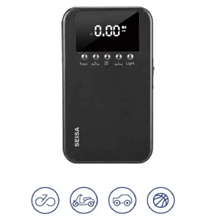 Arrancador de bateria de auto + compresor de aire portátil inflador con pantalla digital