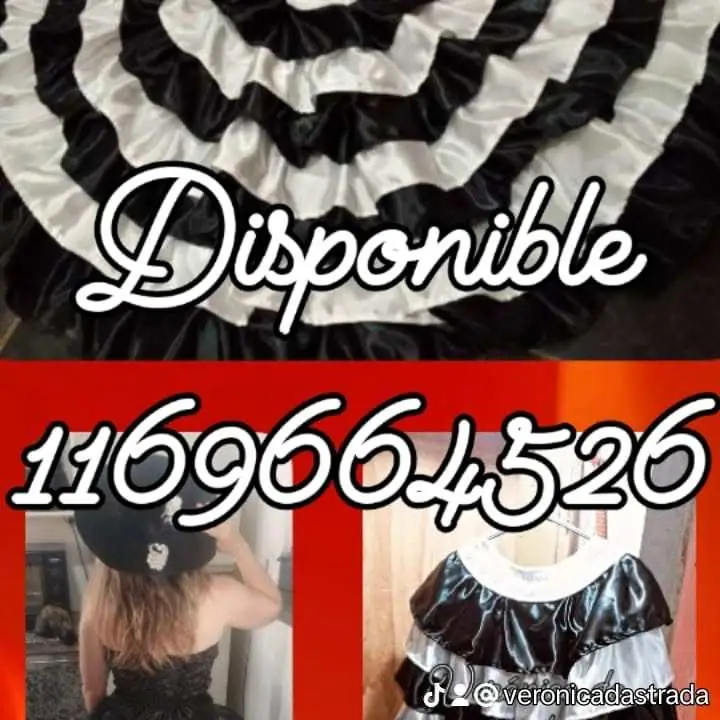 Pollera 7 volados + straples por pedido kimbanda