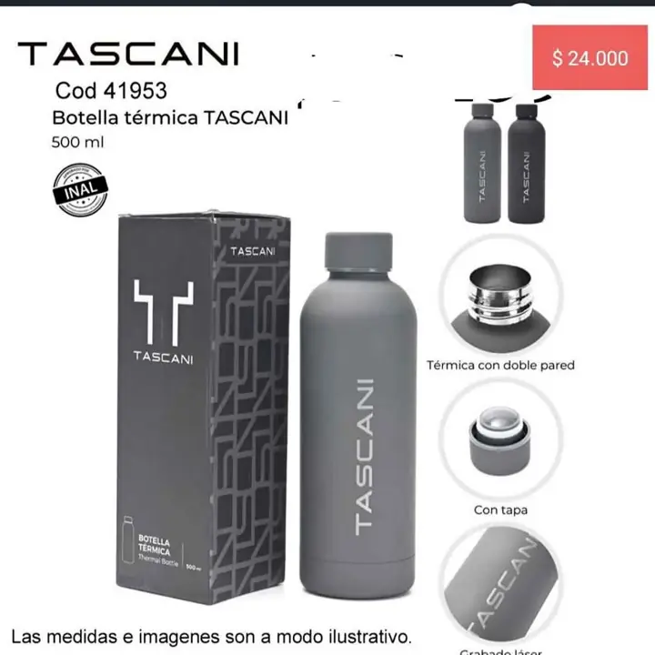 Botellas térmicas & vasos. Agosto 2026
