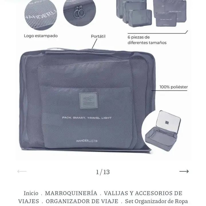 Accesorios de viaje. Pedido llega el 11/07/25