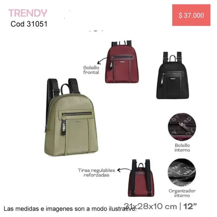 Mochilas de moda mujer. Pedido llega sta rsa el 23/04/26
