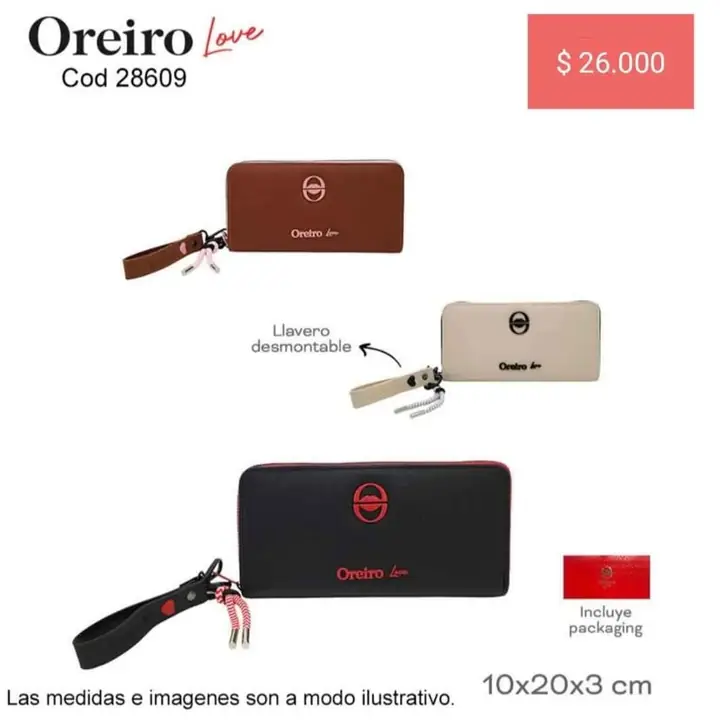 Billeteras varias. Pedido llega el 30/10/25