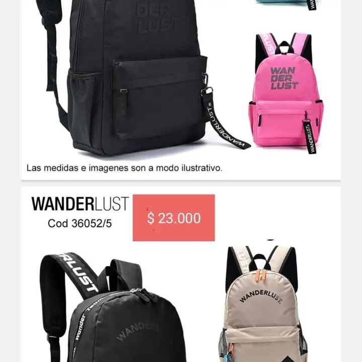 Mochilas. Abril 2024