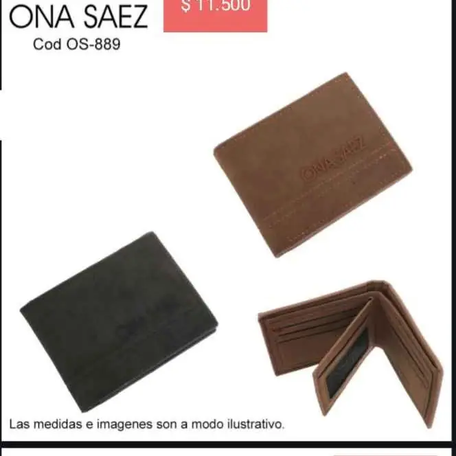 Billeteras Ona Sáez hombre. Promo navidad 2025