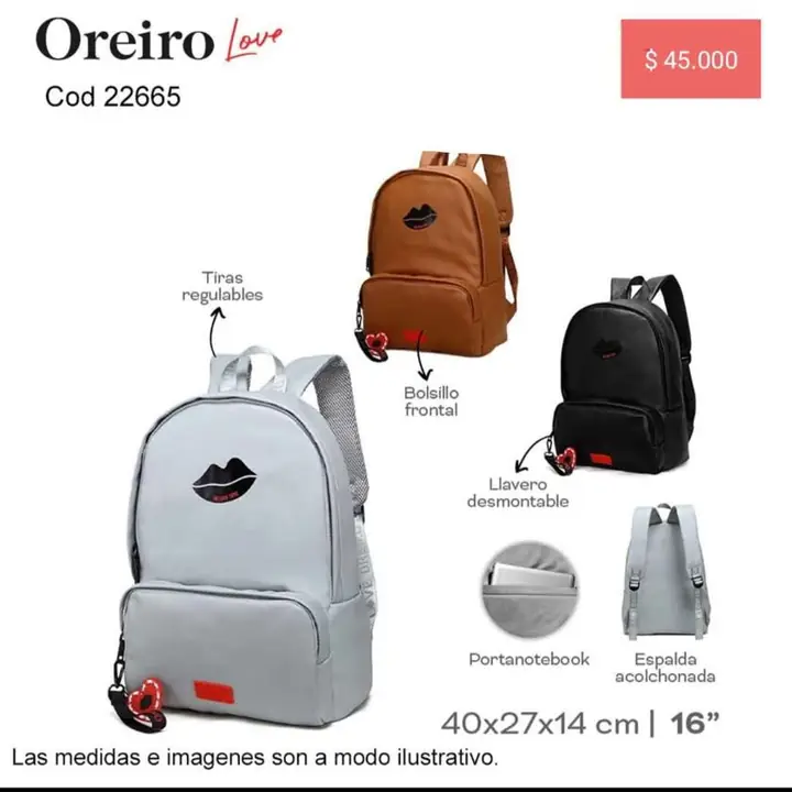 Bolsos & mochilas las Oreiro. Febrero 2025