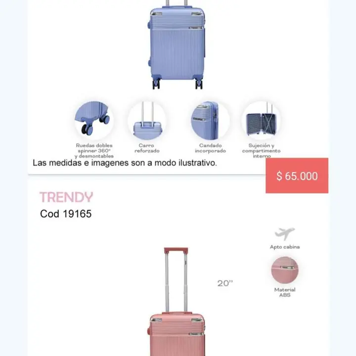 Valijas carry on 20 pulgadas