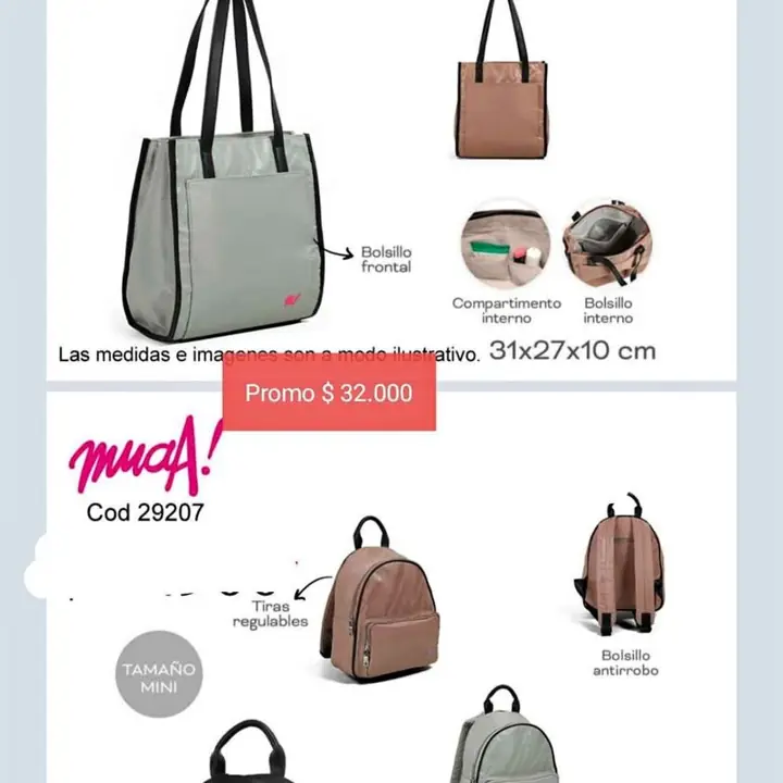 Bolsos juveniles. Julio 2026